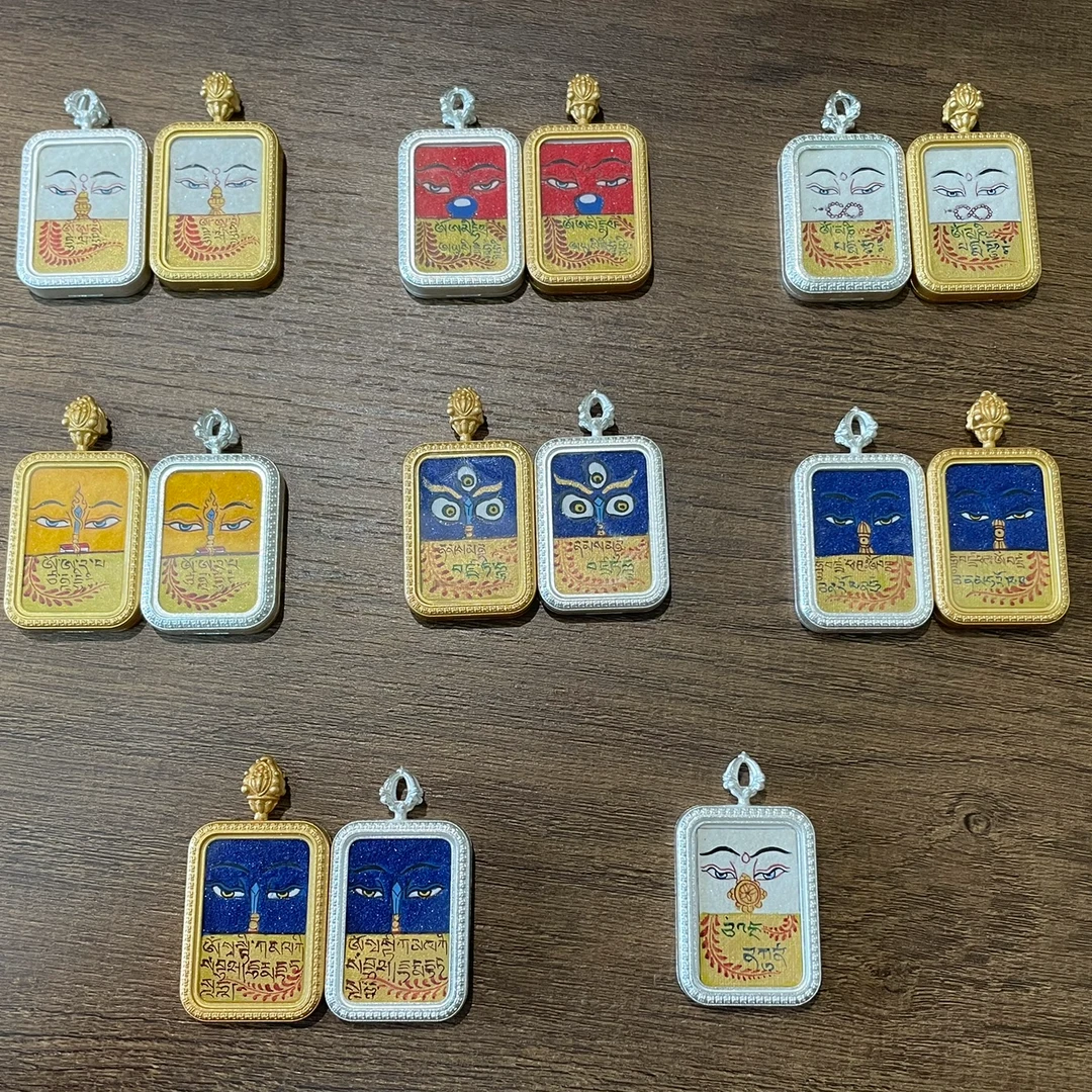 【烈马艺术】2*3八大守护 生肖守护佛眼 纯手绘唐卡 包挂项链吊坠