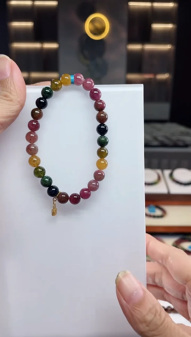 单圈手串未镶嵌碧玺（多样性发一条）Q