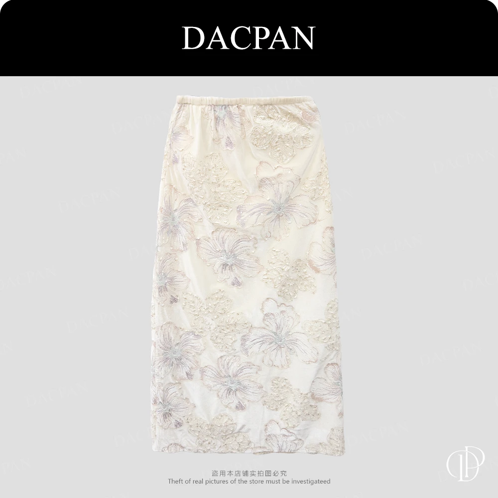 DACPAN-“国风妩媚”丝绒刺绣半身裙  2025/盼·PP 6272