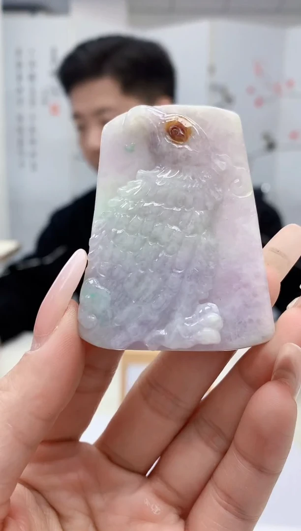 【闪购商品】定制翡翠未镶嵌4917lr-毛货挂件66