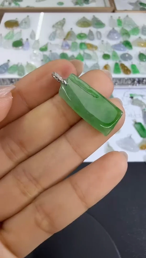 翡翠18K金镶嵌颈饰H0813-1501-407