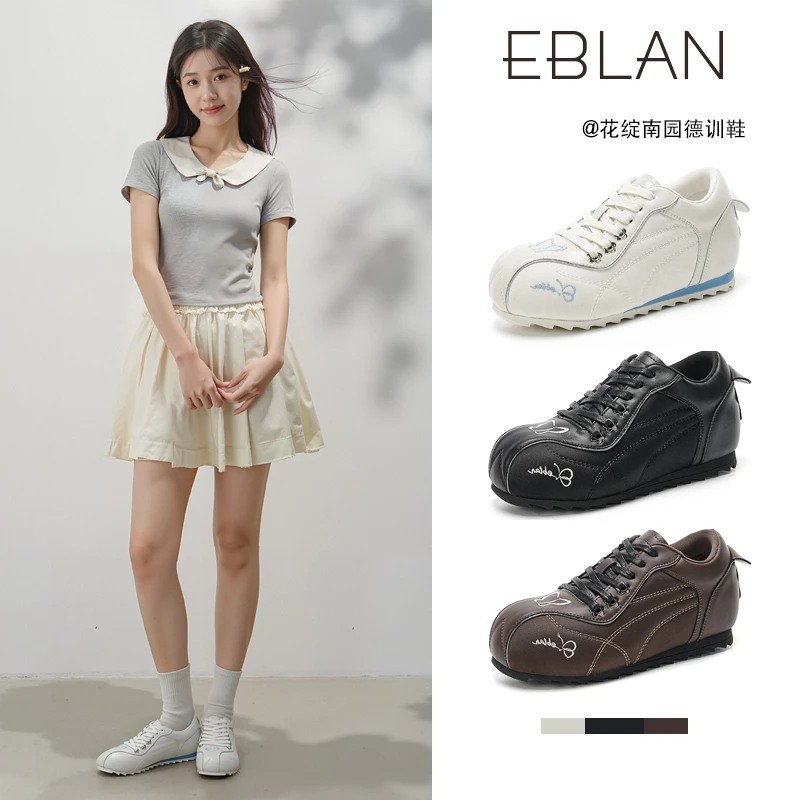EBLAN/伊伴中跟夏季运动风百搭潮流单鞋时尚休闲鞋薄款软底透气