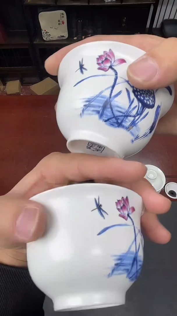 茶具临时链接瓷盖碗2个