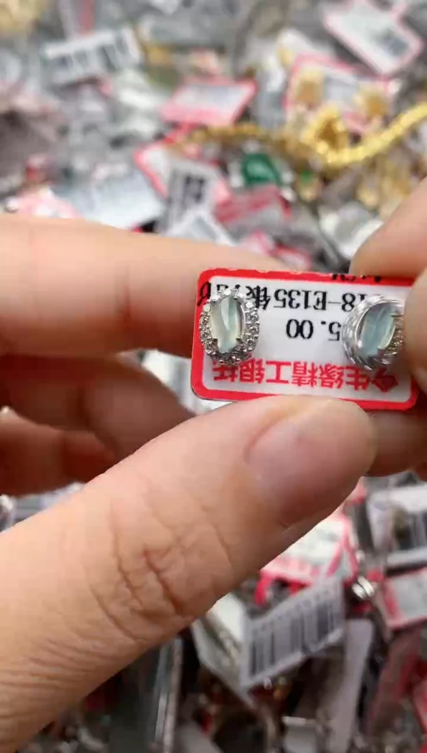银S925镶嵌戒指翡翠天然A货缅甸翡翠