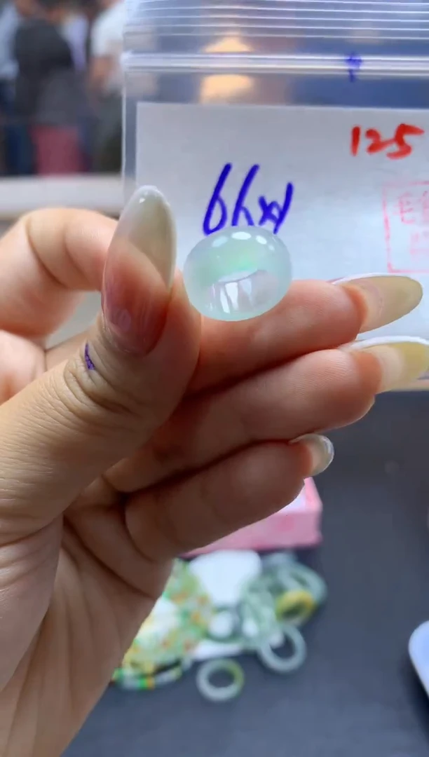 未镶嵌定制翡翠甜甜圈#66元-毛货需精细抛光