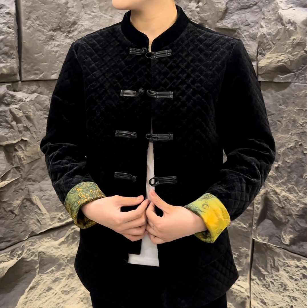 【济晨达人男装专属】366男士新款时尚休闲百搭唐装棉外套