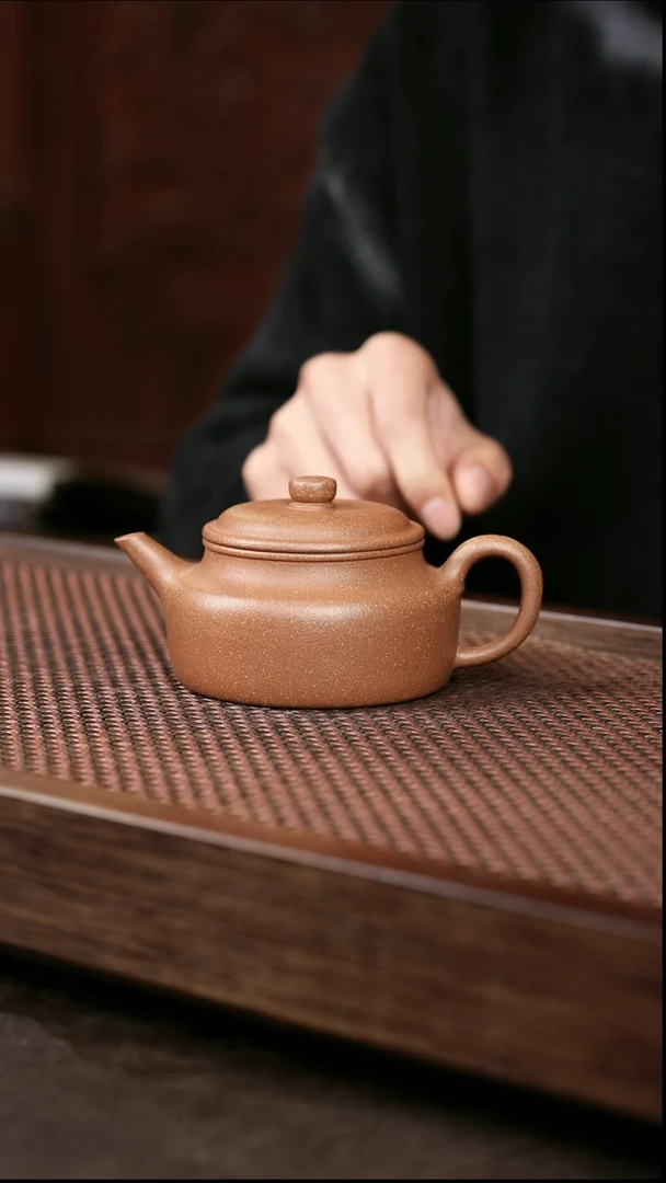 茶壶紫砂青降坡扁德中