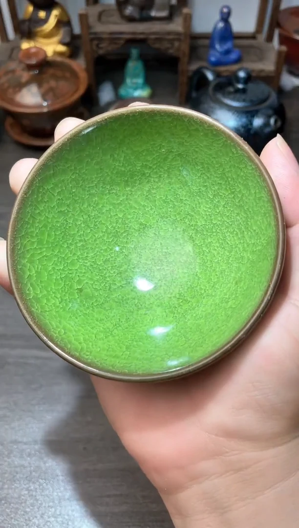 茶盏绿三绝茶杯主人杯