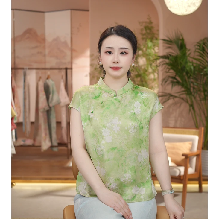 《 清风-短袖》新中式提花国风时尚休闲防晒透气短袖