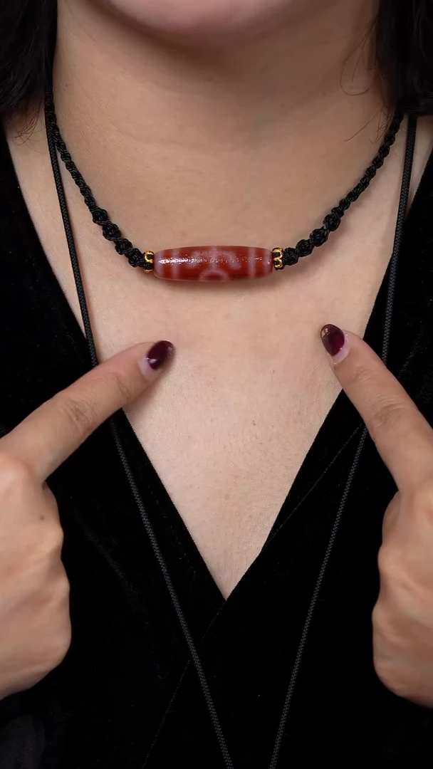 【闪购商品】玛瑙/玉髓颈饰未镶嵌Y61708红肉贵人锁骨链