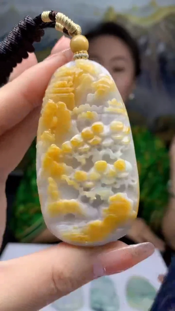 【闪购商品】定制翡翠未镶嵌1064ry-毛货挂件9