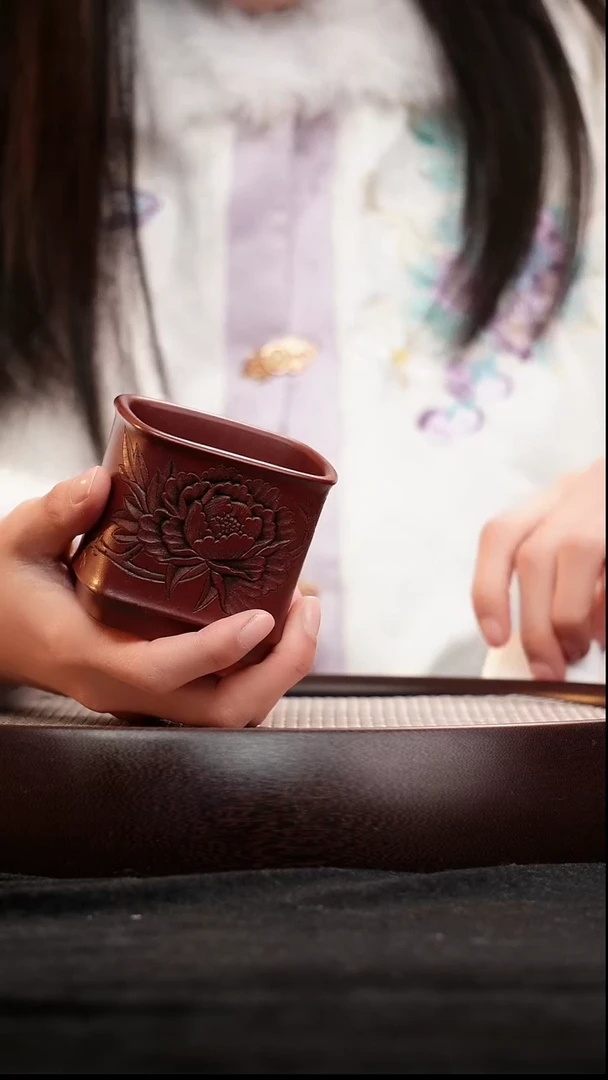 茶壶紫砂宜兴紫砂四方杯