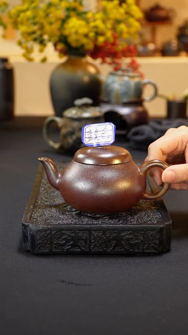 茶壶紫砂纯自然柴烧