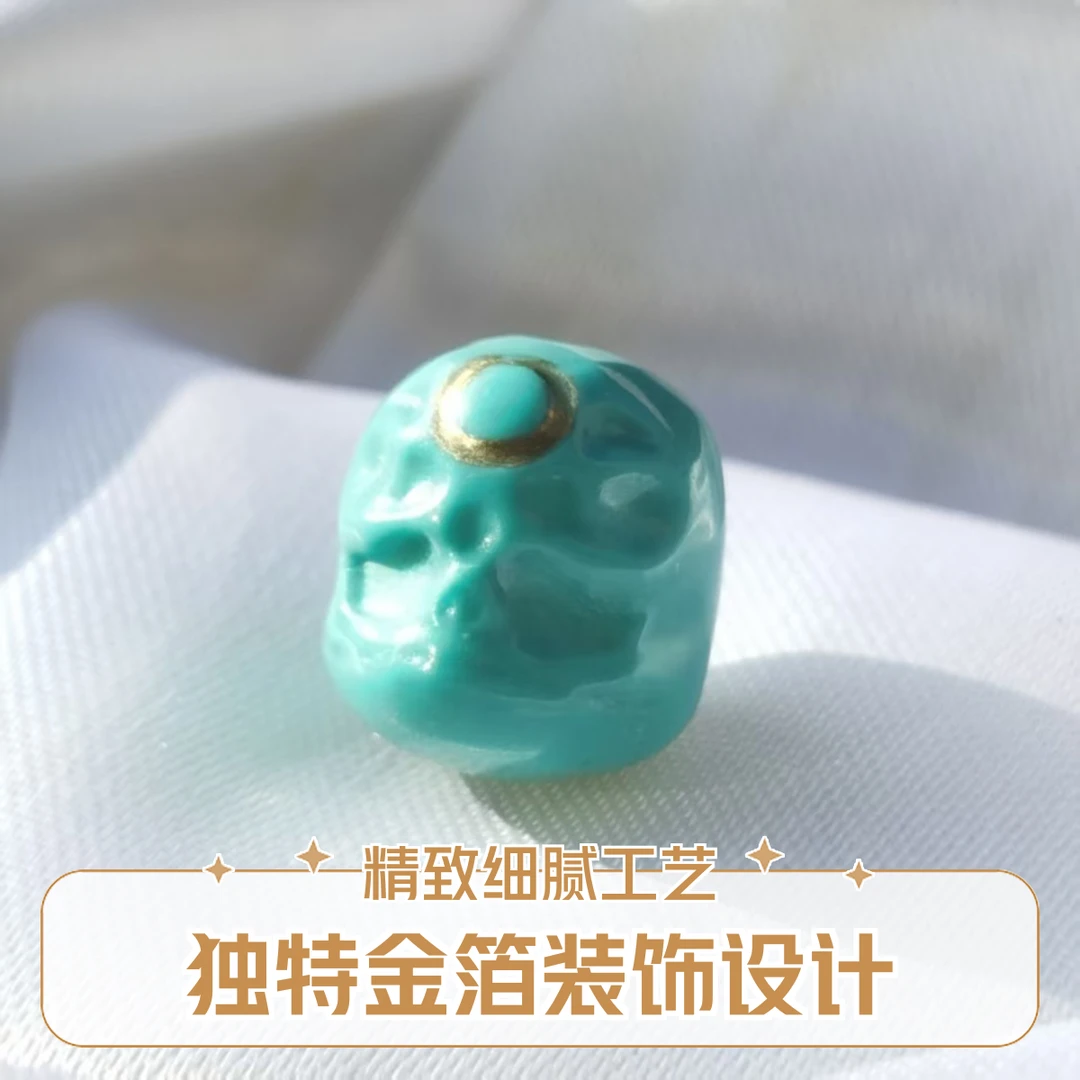 时尚饰品绿色阿呆12mm直播选购多样性DIY饰品发其一