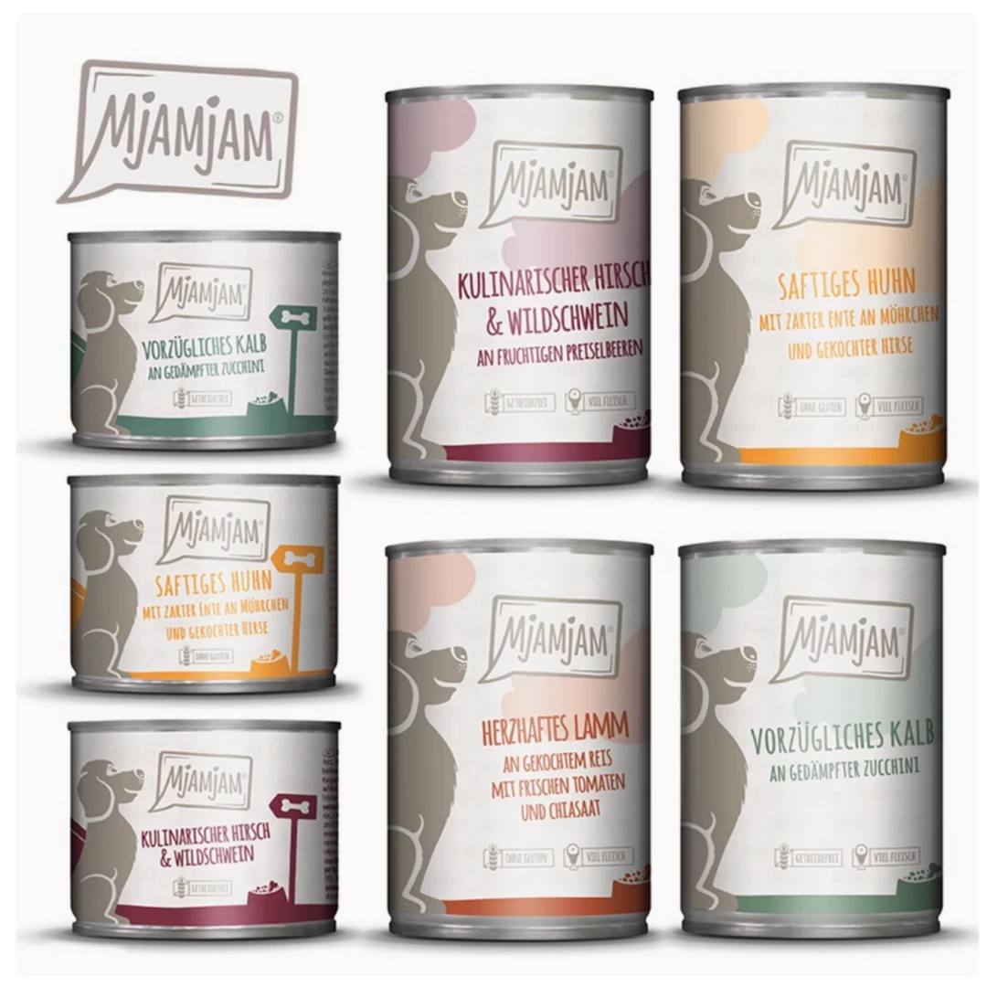德国mjamjam犬用宠物狗狗全犬期主食罐头无谷湿狗粮mj狗罐头