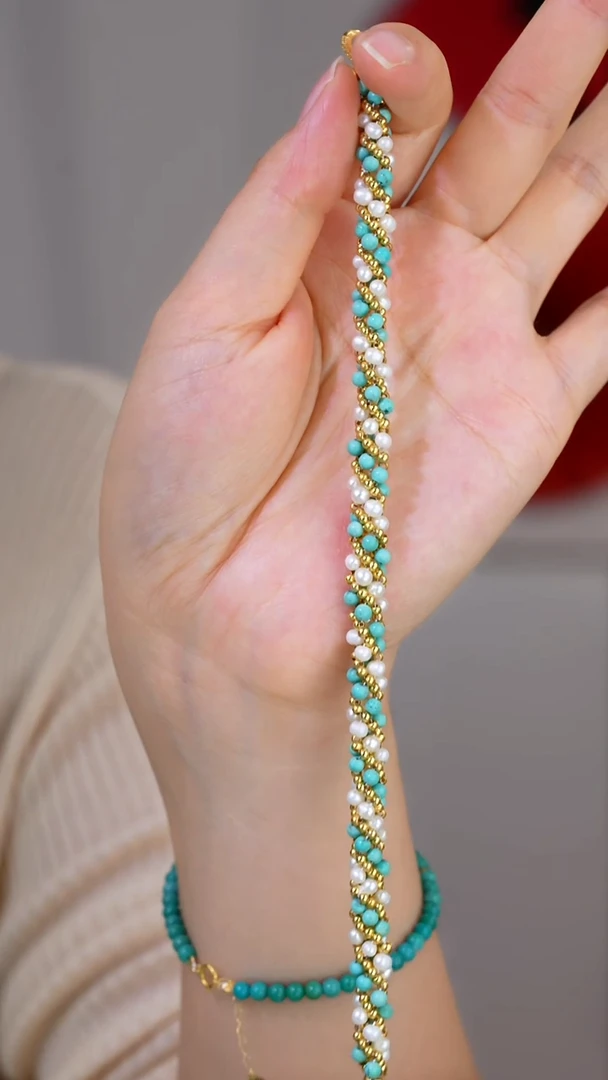 合金绿松石手链多样性发货