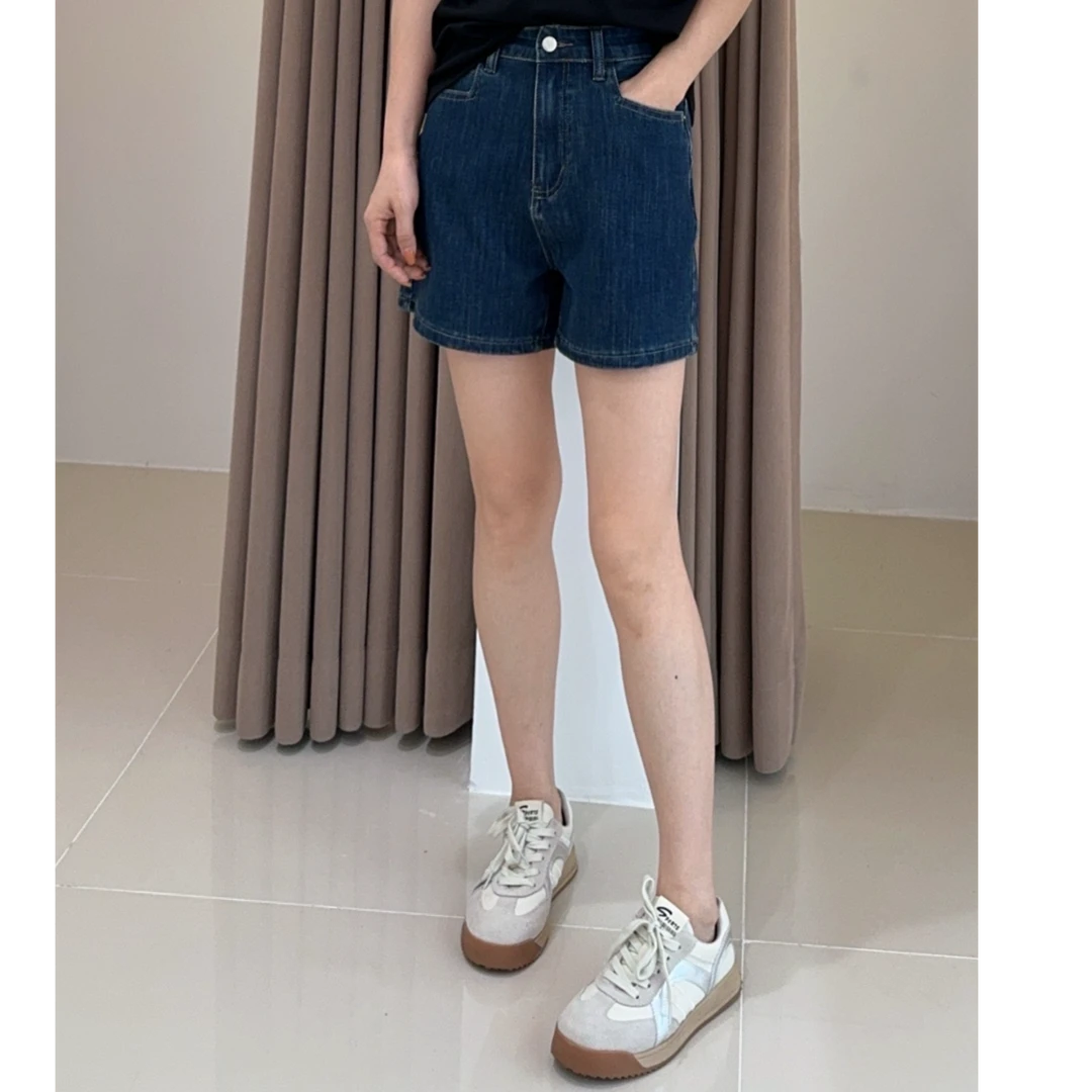 萱萱【四面弹牛仔短裤】新款弹力显瘦百搭327276 042905