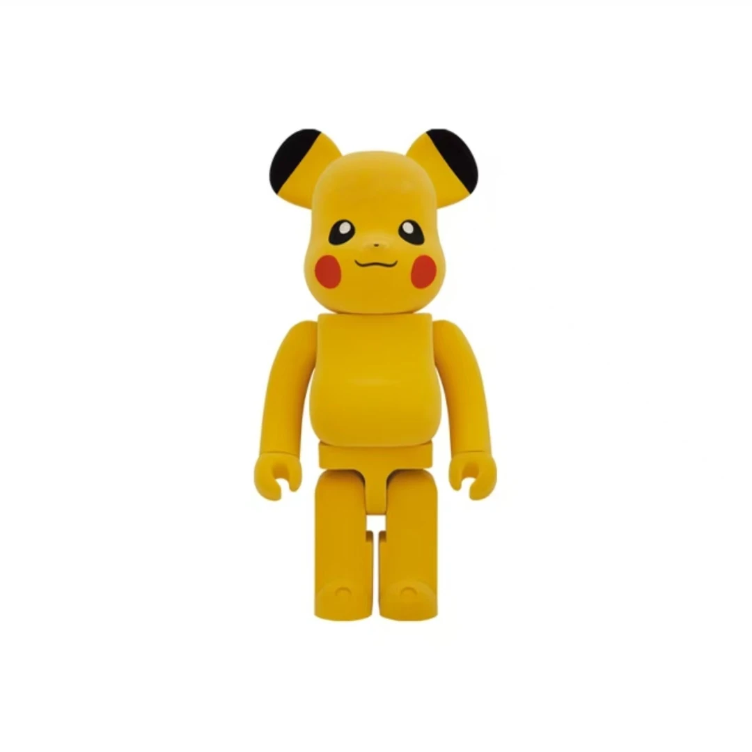 【山哥ST】bearbrick 积木熊 植绒皮卡丘 400% 瑕疵