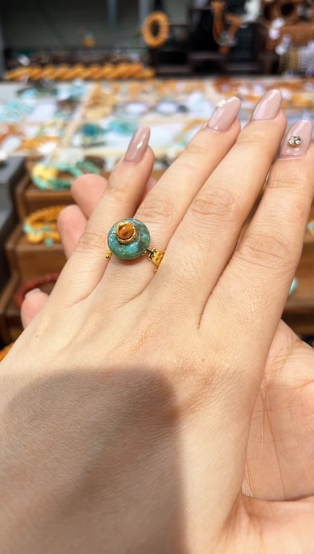 【闪购商品】琥珀戒指未镶嵌戒指