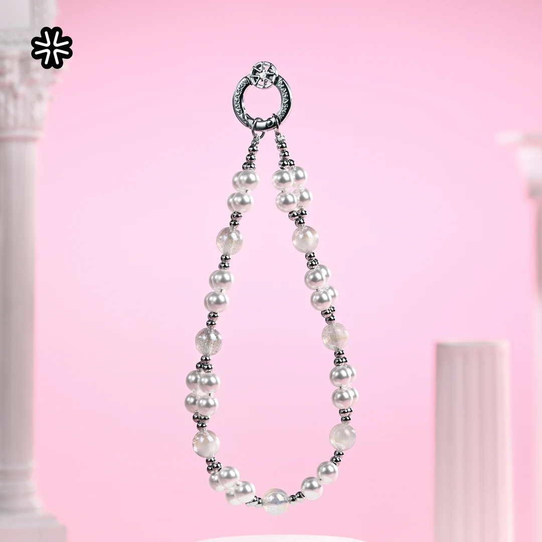 kakaskin/卡卡思澳白双链珠饰编制链原创高级精致手机挂链手机链