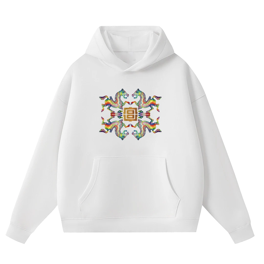 surhoo/尚乎【故宫宫廷文化卫衣】生肖马年系列全棉连帽男女同款