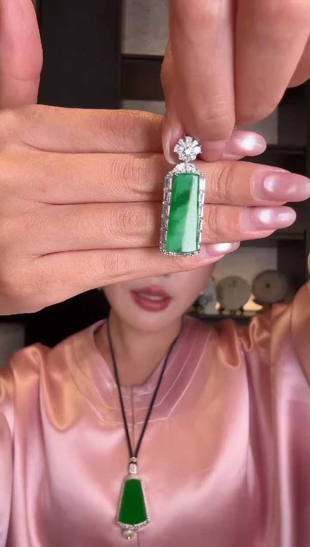 颈饰银S925镶嵌翡翠131