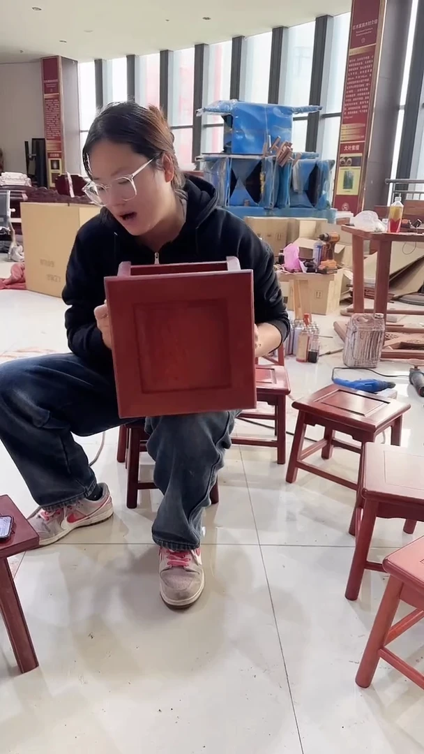 花梨木类成套家具慧**️缅甸花梨大果紫檀富贵凳（瑕疵款