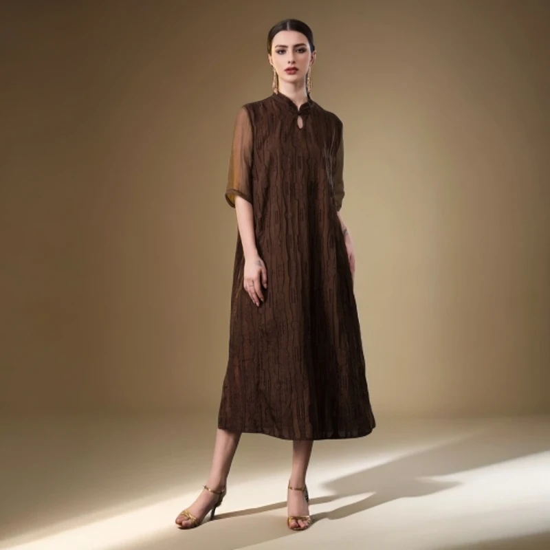 新款时尚轻奢宽松气质显瘦连衣裙246079