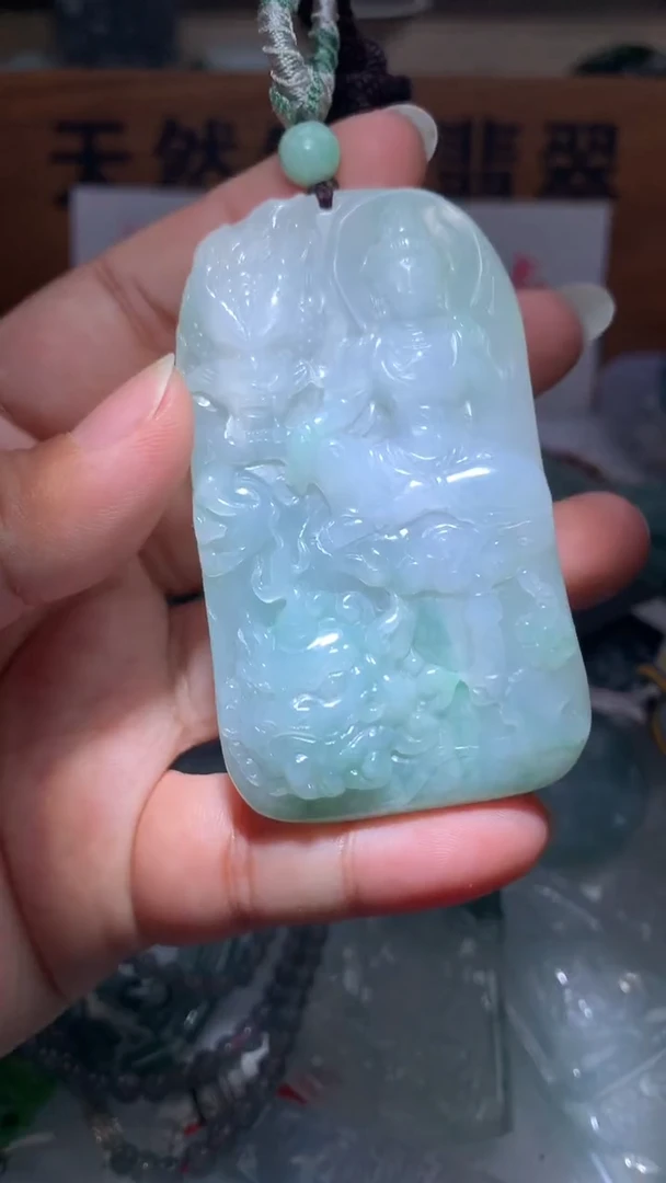 【闪购商品】翡翠颈饰未镶嵌保真天然A货翡翠