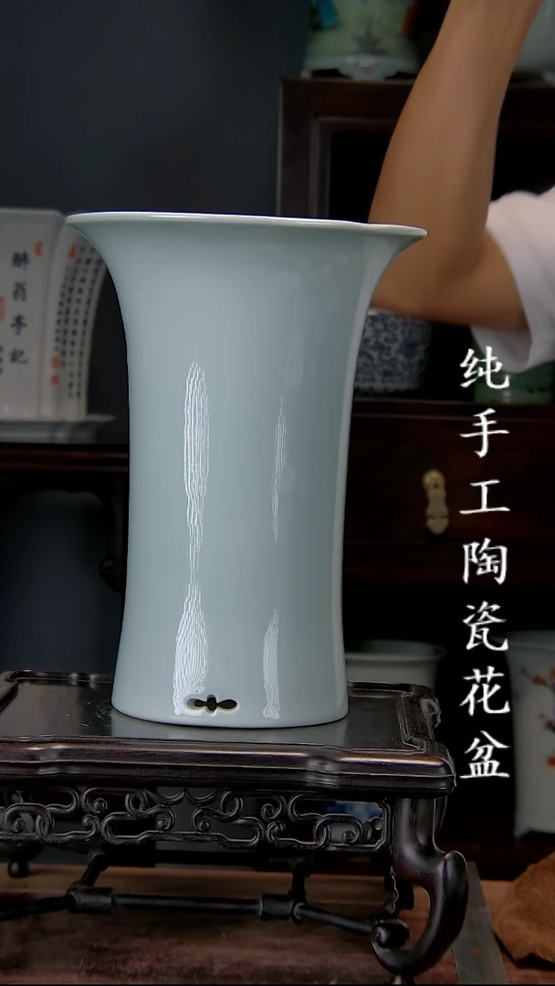 景德镇手工陶瓷花盆