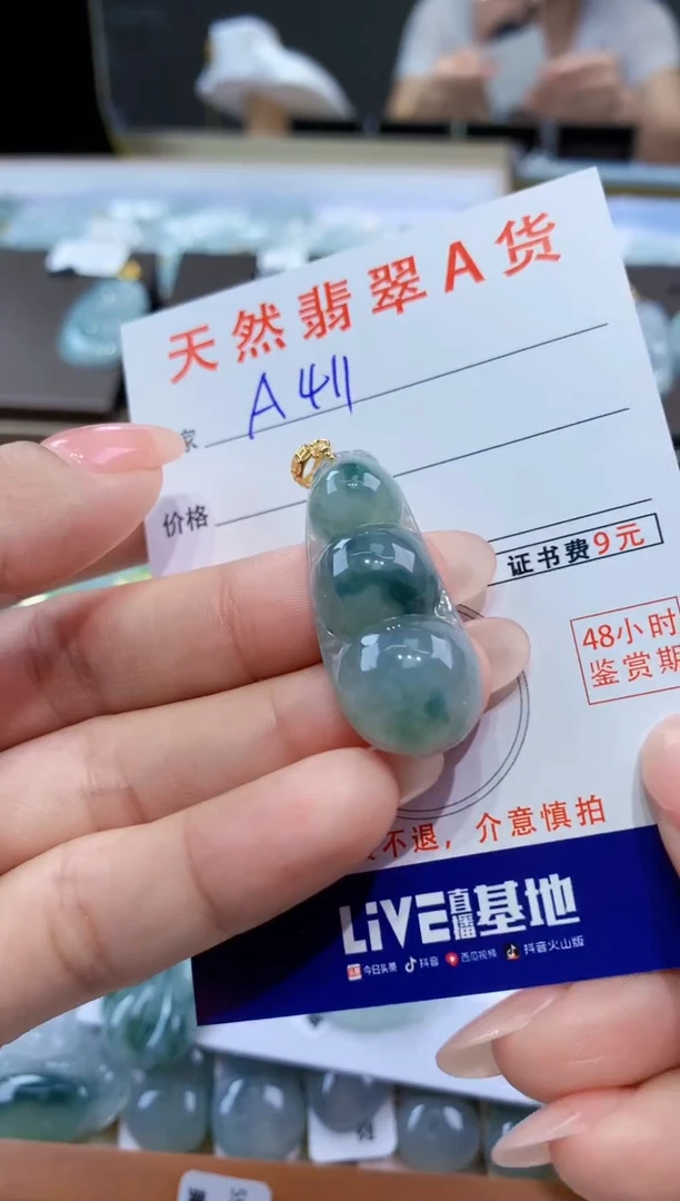 颈饰未镶嵌翡翠天然翡翠A货挂件