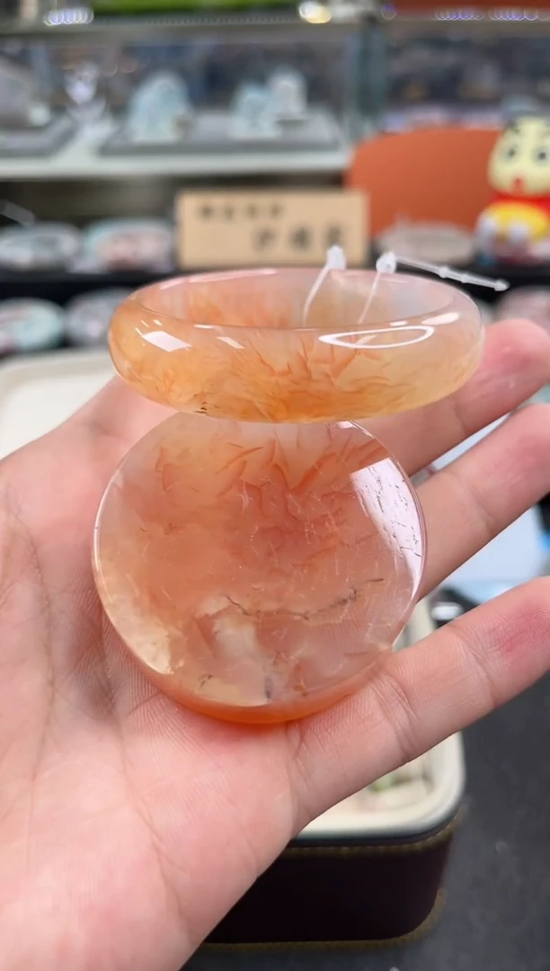 未镶嵌手镯石英质玉尘*丷圈口（赠品镯心）