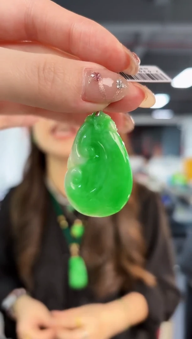 【闪购商品】翡翠颈饰18K金镶嵌缅料A货/支持复检/一件