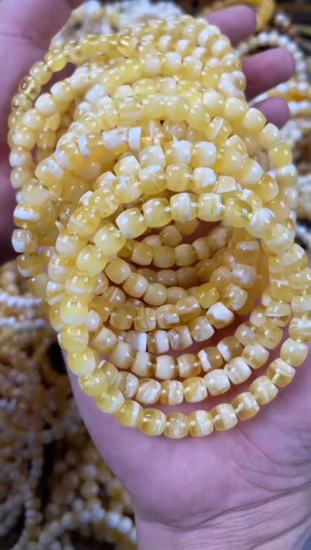 【闪购商品】琥珀裸石未镶嵌L7.5m直切手串多样性一条