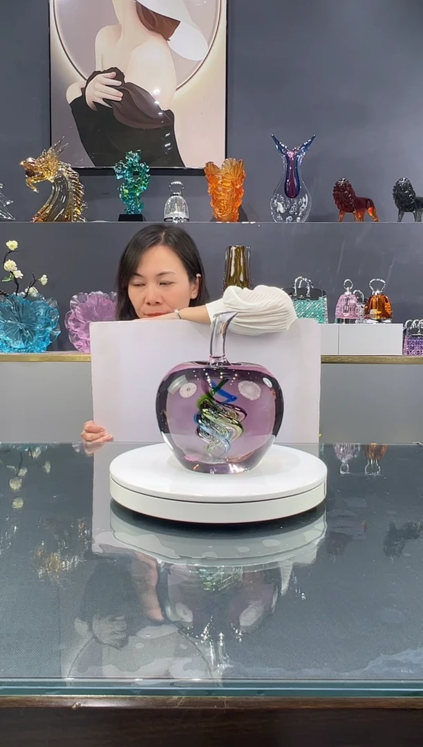 琉璃    水晶琉璃摆件1个