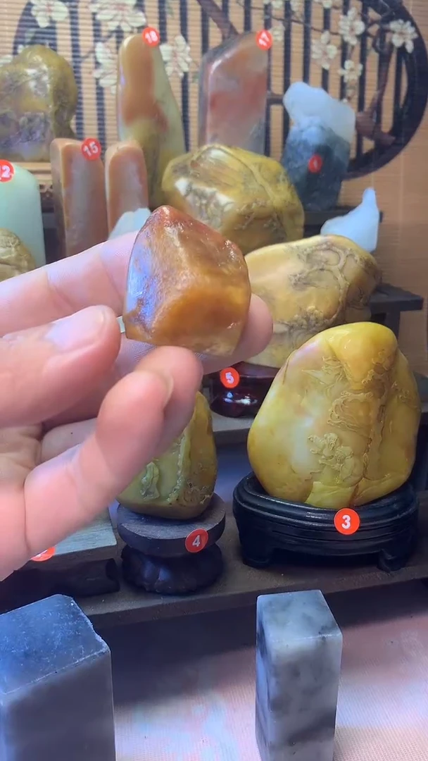 寿山石印石鱼?寿山石,田料溪蛋