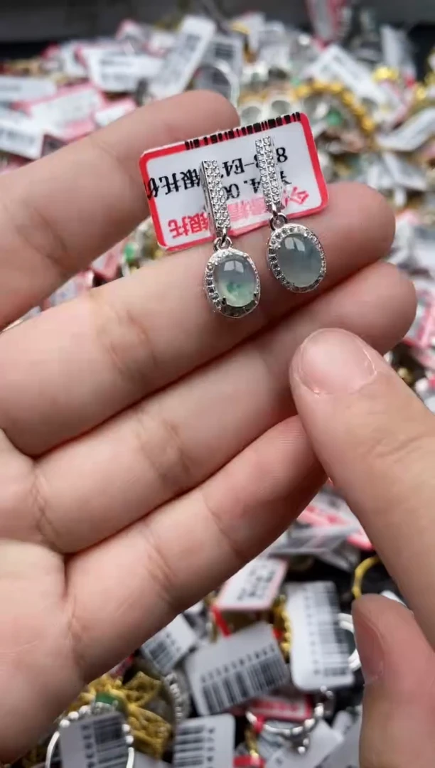 【闪购商品】翡翠戒指银S925镶嵌55555---8