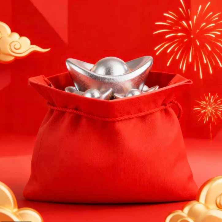 首饰袋 十克古法元宝实心乔迁居家装饰摆件送礼佳品