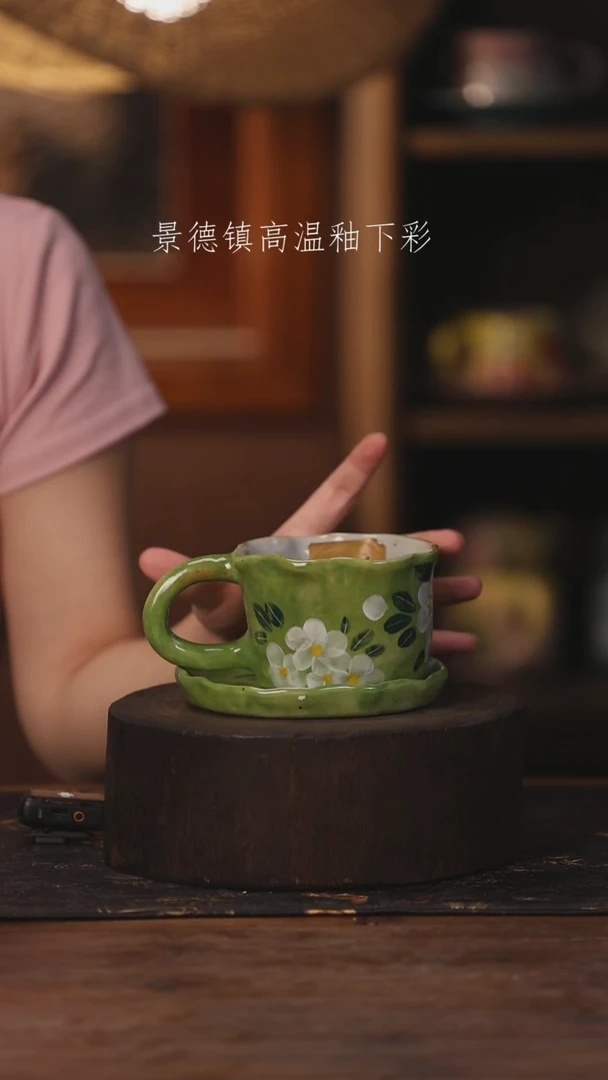 陶瓷景德镇高温釉下手绘陶瓷004