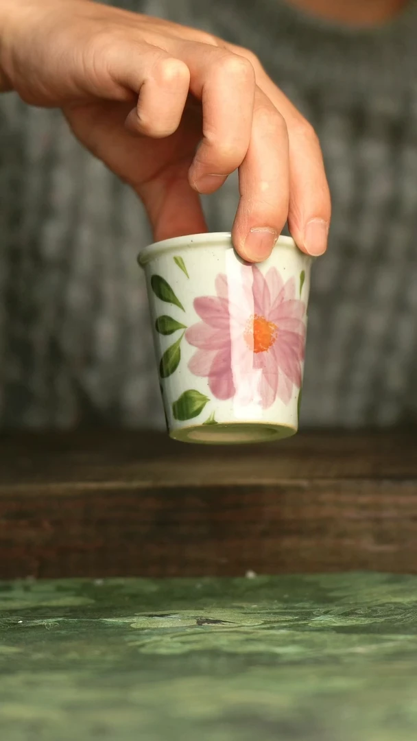 陶瓷青诗集手工手绘瓷器