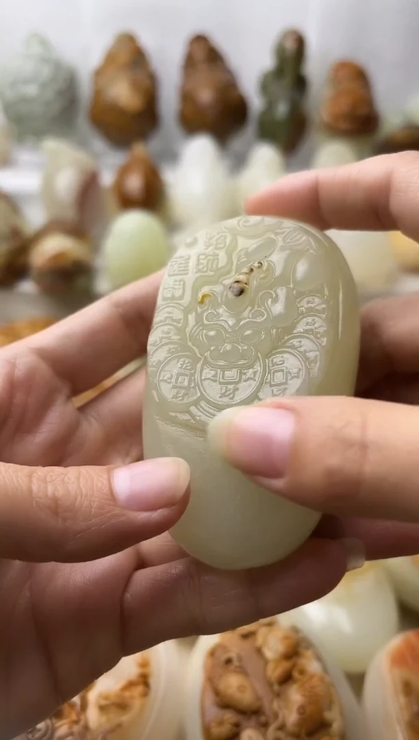 石材方解石棉纹正常不退换貔貅