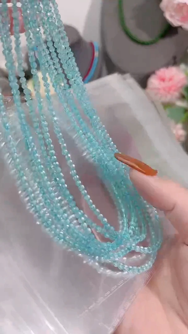 银S925镶嵌托帕石手链蓝52