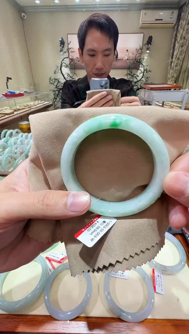 纯天然缅甸A货翡翠手镯58-59mm-1-53号
