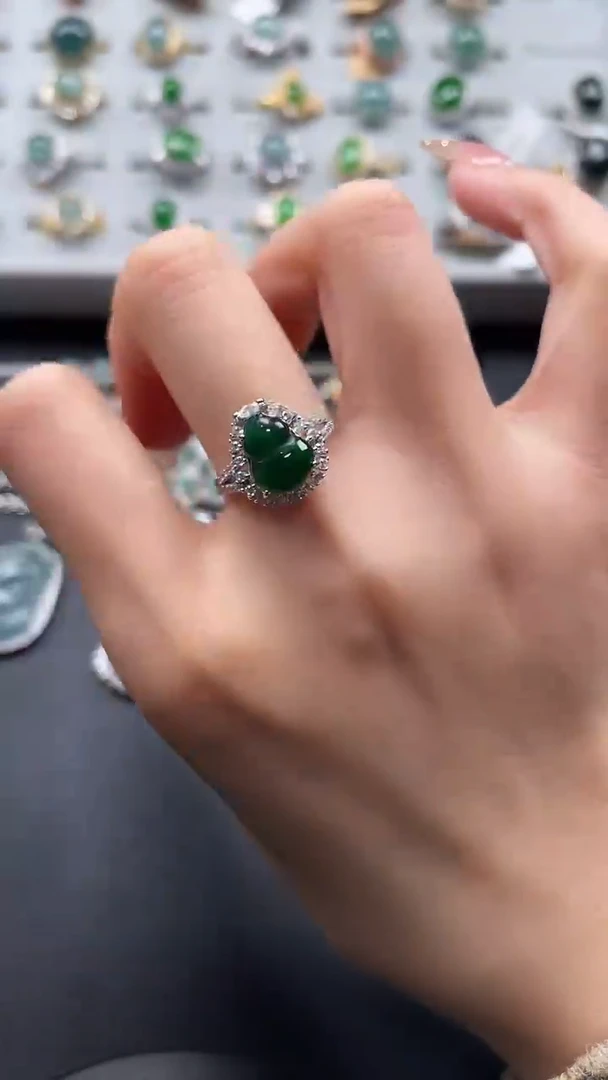 【闪购商品】翡翠戒指银S925镶嵌76547