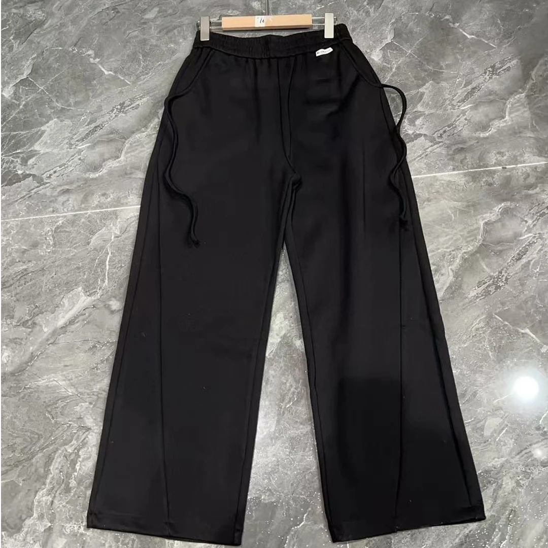 2025春秋新款松紧腰直筒裤显瘦香蕉裤休闲裤时尚百搭7022长101