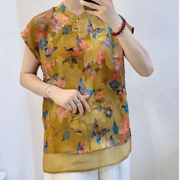 0611-03  女款夏季气质新中式国风背心马甲  XEZX   108