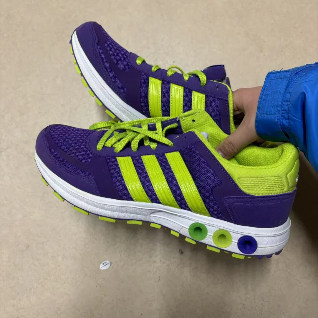 迪家/紫色绿条网眼鞋⑨号