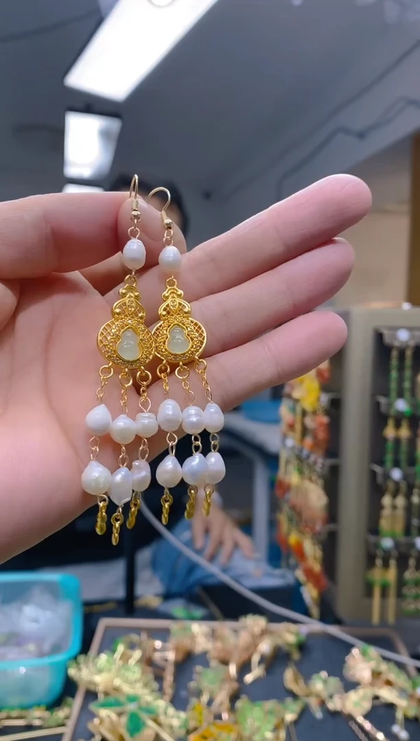 【闪购商品】淡水珍珠耳饰合金150珍珠饰品