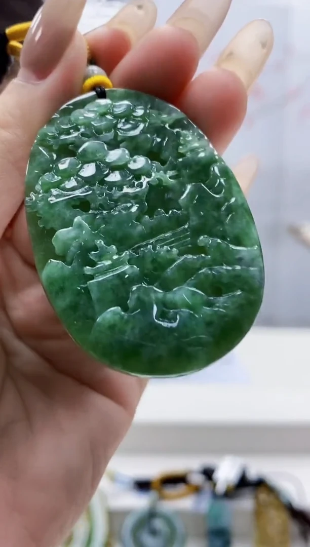 未镶嵌定制翡翠5145lr-毛货挂件4
