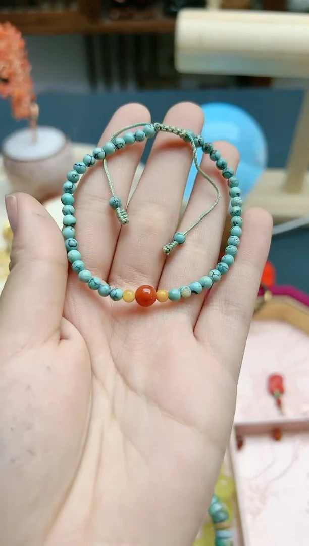 【闪购商品】南红玛瑙手绳未镶嵌南红近4mm手绳*1 ZD